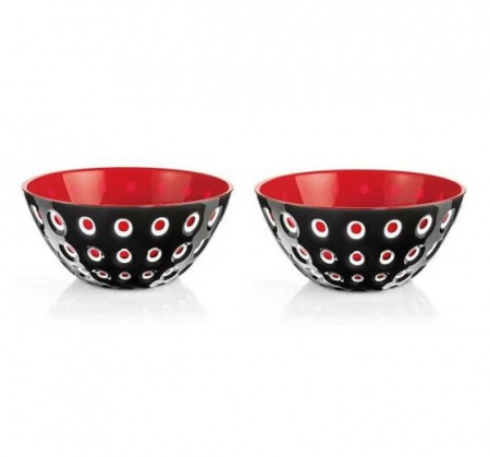 Bol mini set de 2 \ Murine\  rouge et noir - Guzzini