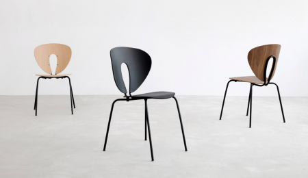 Chaise Globus Bois - Structure noir