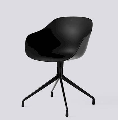 Fauteuil About a chair AAC220 noir  pied noir - Hay