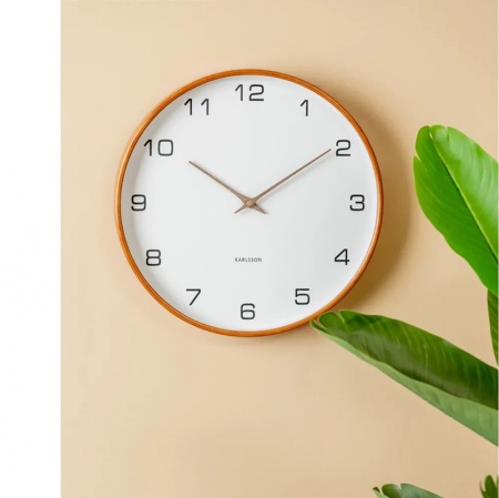 Horloge Acento D.40cm - bois - Karlsson