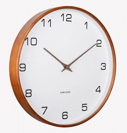 Horloge Acento D.40cm - bois - Karlsson