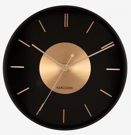 Horloge Gold Disc noir - Karlsson