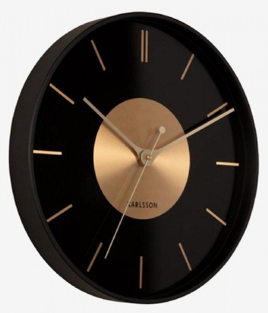 Horloge Gold Disc noir - Karlsson