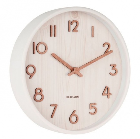 Horloge Pure D.22cm - bois blanc - Karlsson