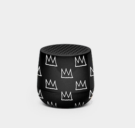 Mini enceinte Bluetooth - Mino - J.M. Basquiat Crown noir.- Lexon X