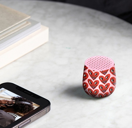 Mini enceinte Bluetooth - Mino - Keith Haring Heart.- Lexon X