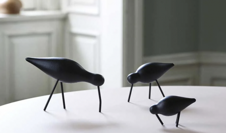 Oiseau SHOREBIRD noir Normann Copenhagen