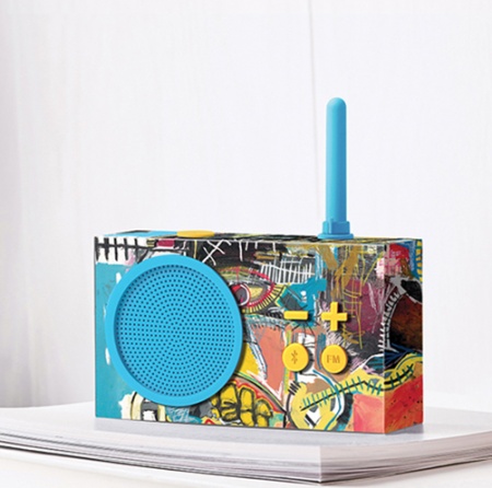 Radio Tykho 3 Jean-Michel Basquiat bleu - Lexon X