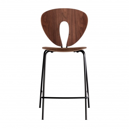 Tabouret Globus H65cm bois/noir - STUA